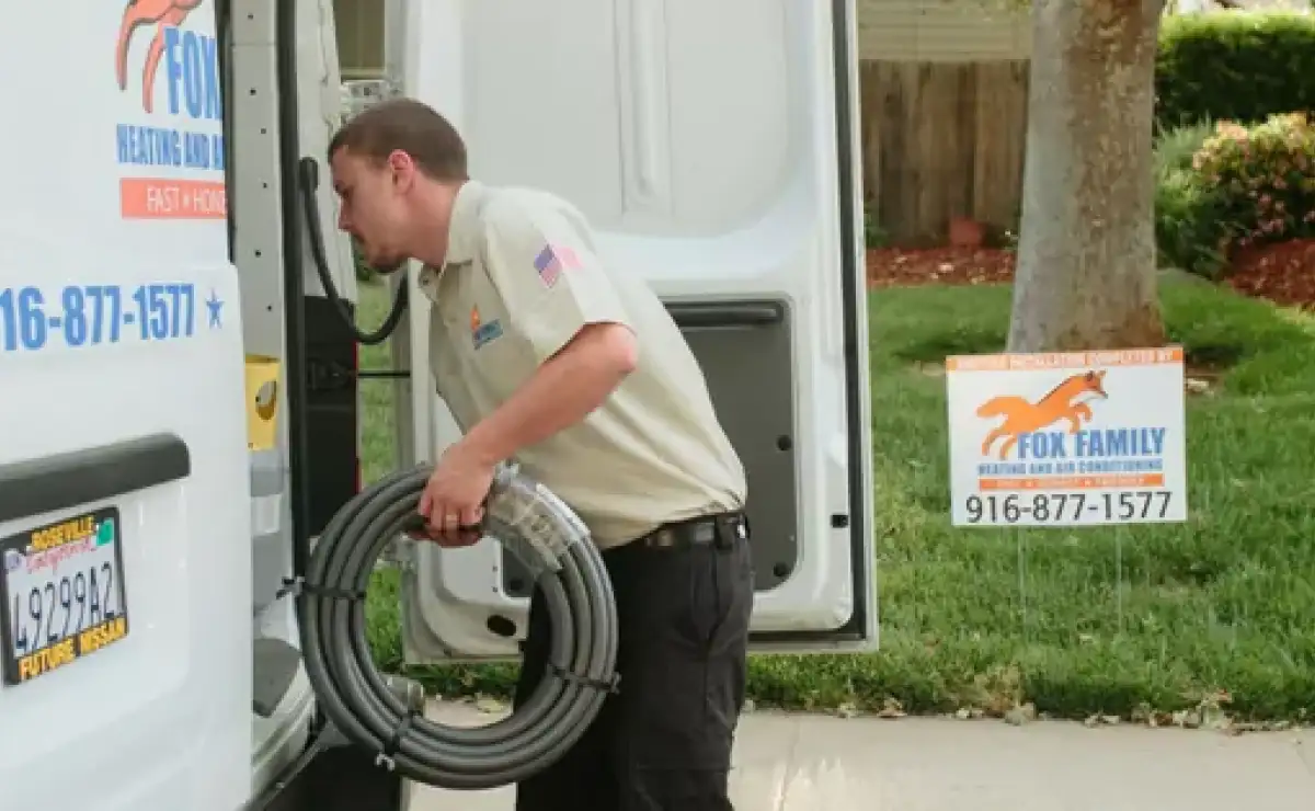 Image of an Fox Family HVAC technician