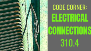 a photo of ac insulation and a title Electrical Connections 310.4