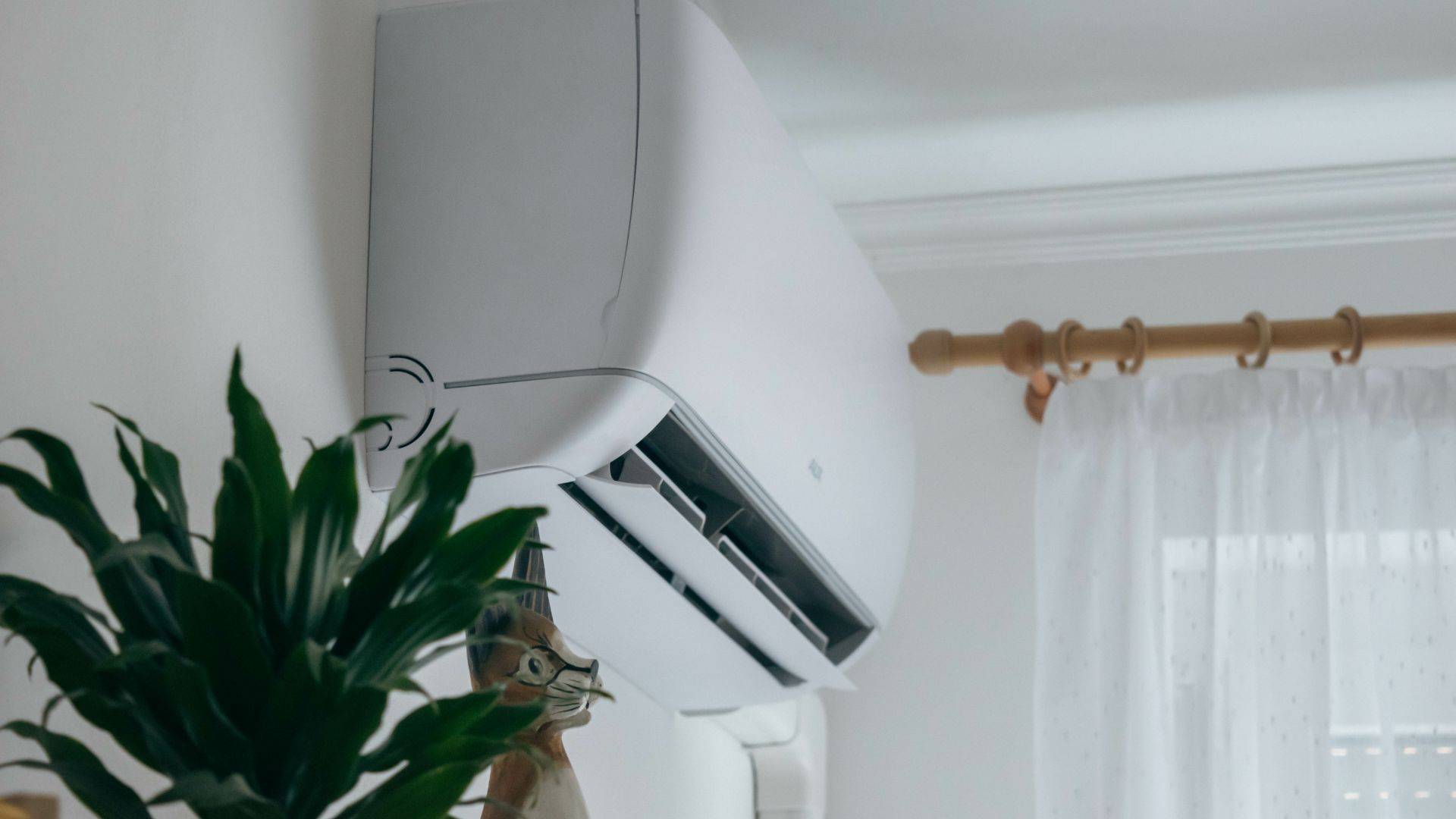 Image of a ductless mini-split air conditioner mounted on the wall