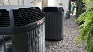 Newly replaced air conditioning unit in Rancho Cordova, CA.