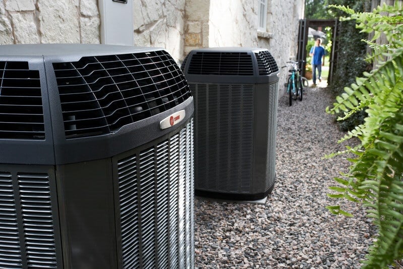 Newly replaced air conditioning unit in Rancho Cordova, CA.